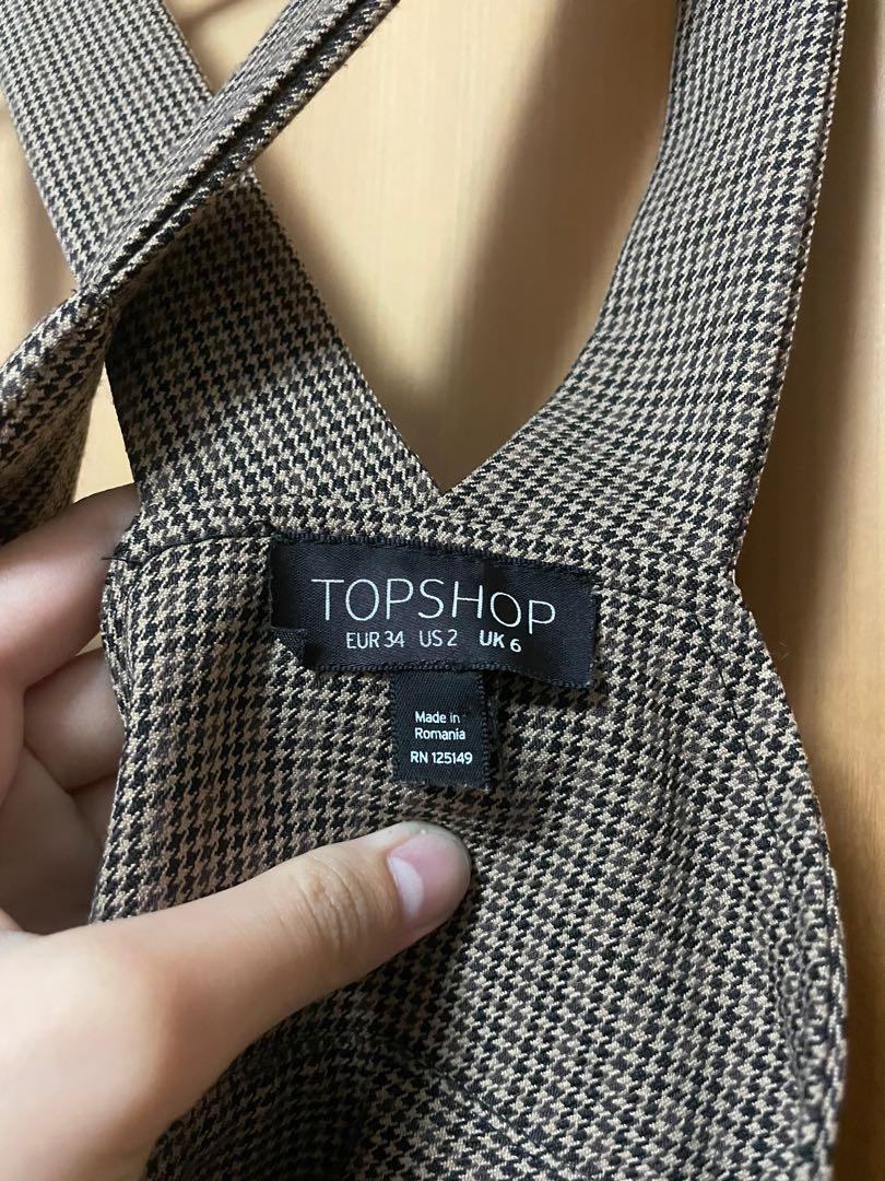 Topshop clearance tartan pinafore