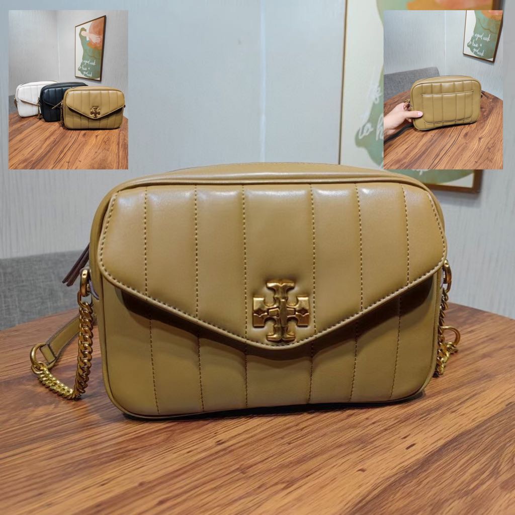 TORY BURCH Kira Quilted Camera Bag 83088 Toasted Sesame, Women's Fashion,  Bags & Wallets, Cross-body Bags on Carousell