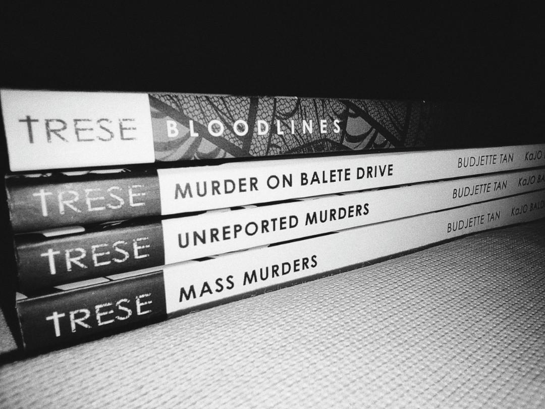 Trese Collection Books (Category: Storybooks) located in San Nicolas. Submitted by debbieden (Listing ID 1131240485, Image 3). Description: Brand New! Never used po talaga. Ireregalo po kasi sana yan kaso di lang natuloy. Message me for more details 😊 Trese Bloodlines Vol. 1 - P300* Trese 1: Murder on Balete Drive - P235* Trese 2: Unreported Murders - P235* Trese 3: Mass Murders - P325* *if individual purchase, additional P130 for shipping fee. 