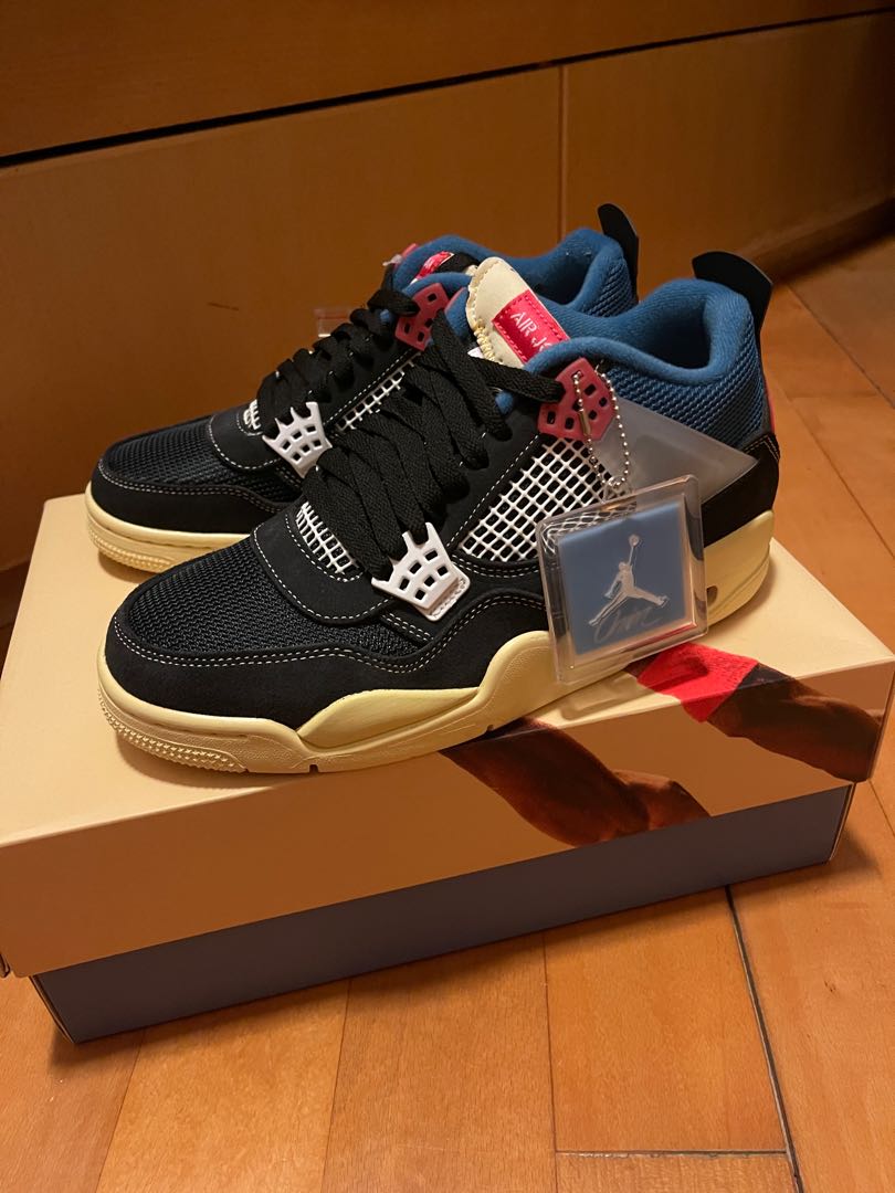 Union X Air Jordan 4 Retro Off Noir, 男 