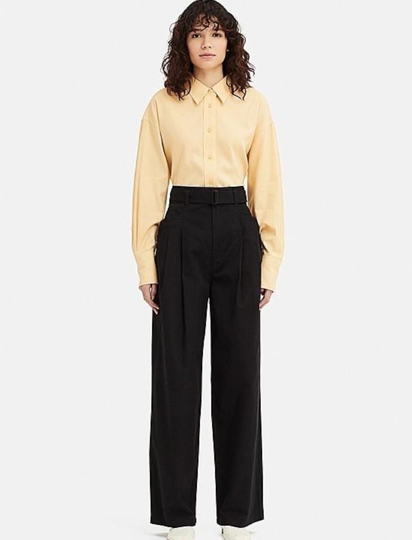 Uniqlo uuu highwaisted belted wide leg 