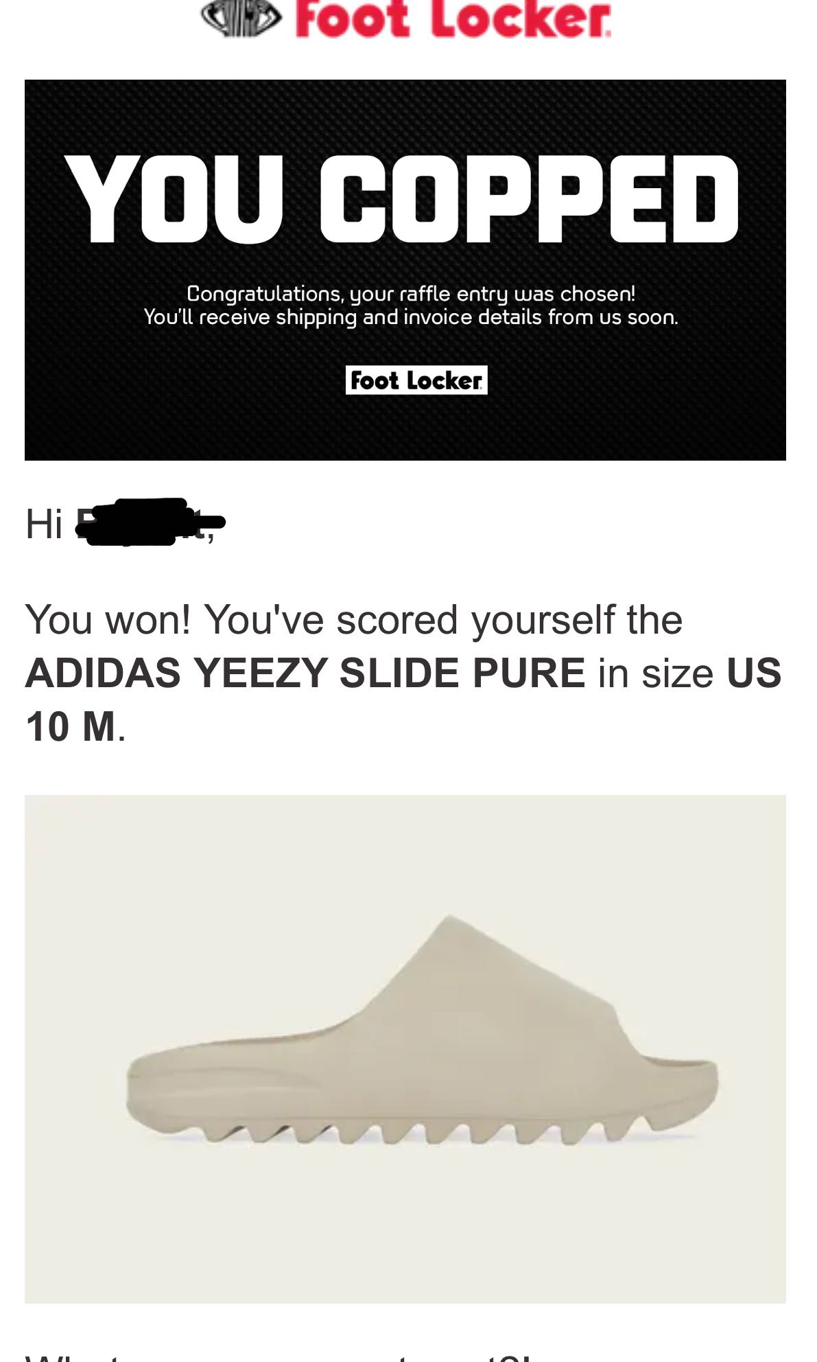 Yeezy footlocker raffle cheap