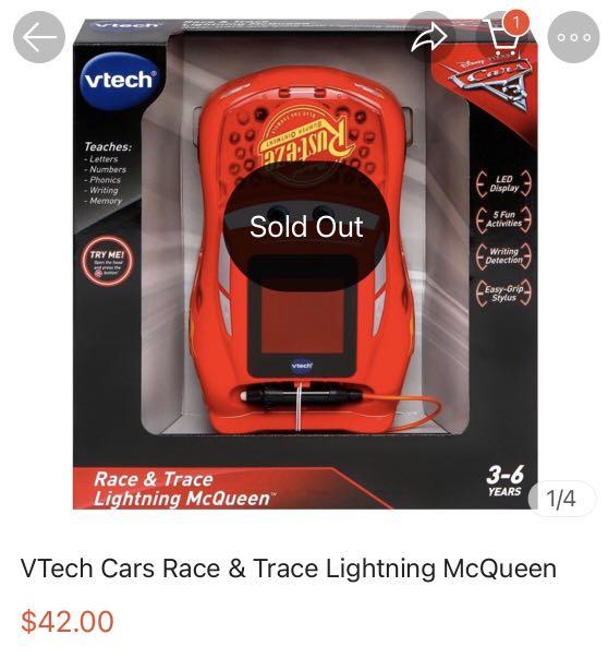 VTech Cars Race Trace Lightning McQueen Hobbies Toys Toys