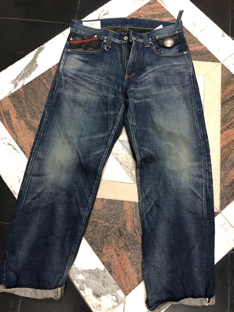 Whiz limited washed jeans 洗水牛仔褲, 男裝, 褲＆半截裙, 牛仔褲