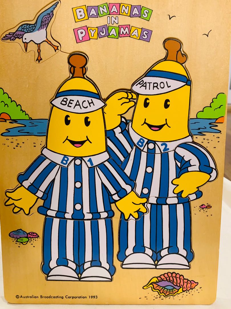Wooden Puzzles Bananas in Pyjamas, Toys & Games, Other Toys on Carousell