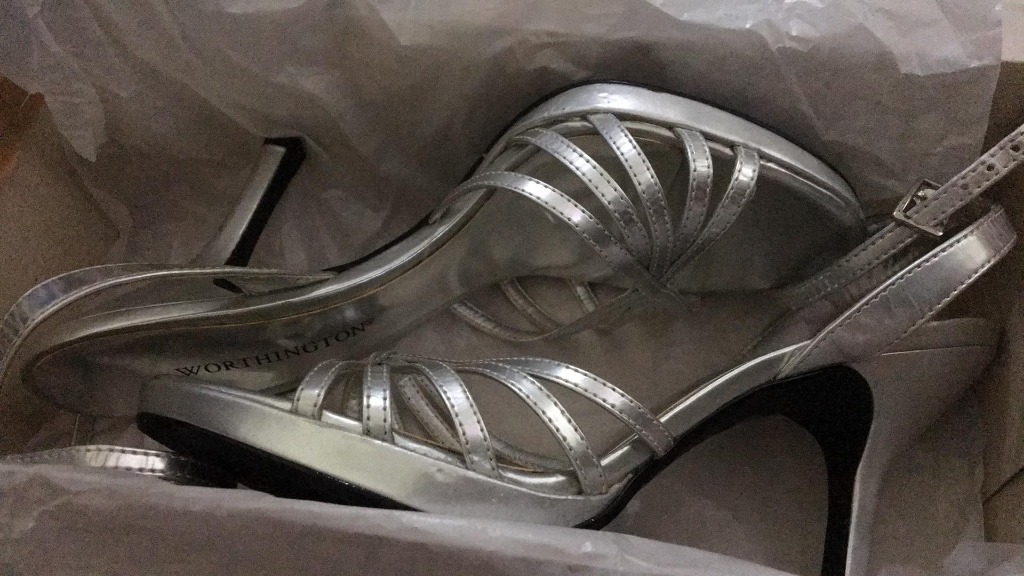 Worthington shop silver heels