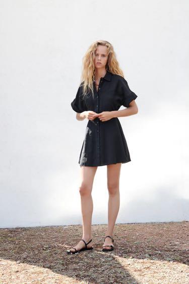 Zara Short Shirt Dress, Women's Fashion 
