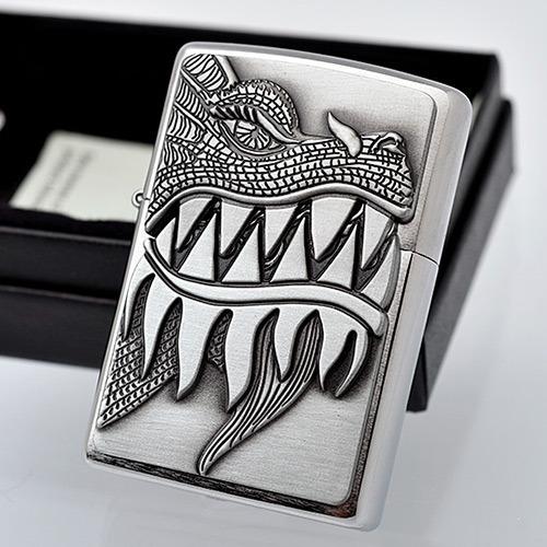Zippo Fire Breathing Dragon Brushed Chrome, Hobbies & Toys, Memorabilia