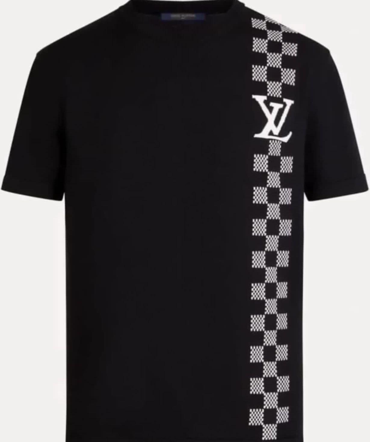 Louis Vuitton Black Half Damier Pocket T-shirt UK M