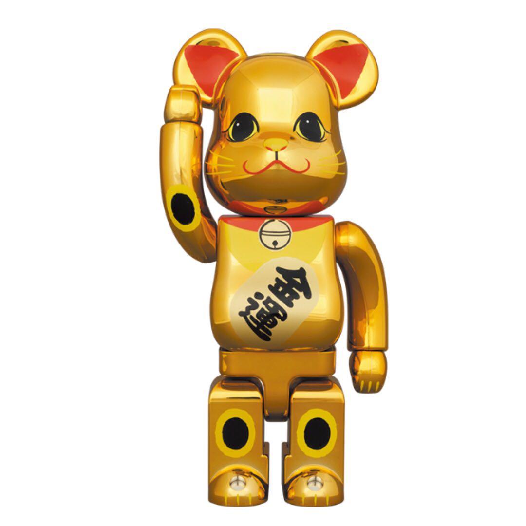 お得】 BE@RBRICK 400% & 100% 黒×黄 招き猫 - フィギュア - www ...