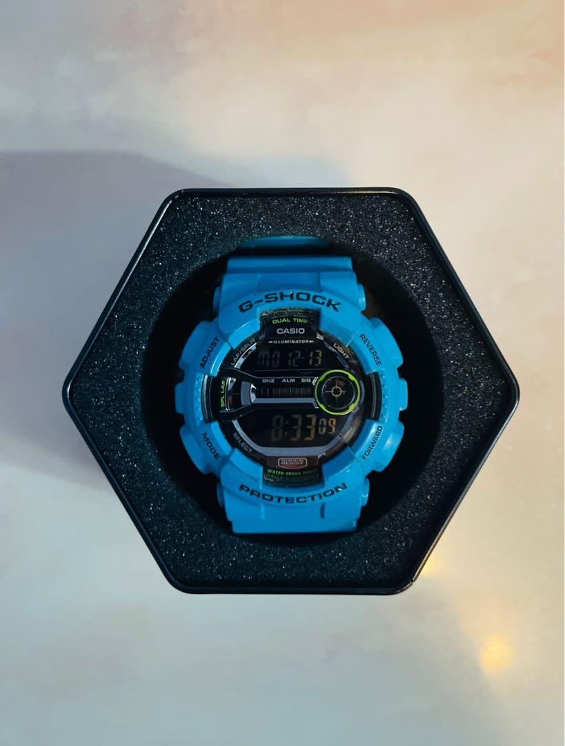 青藍色g Shock手錶二手 可發光 名牌 手錶 Carousell