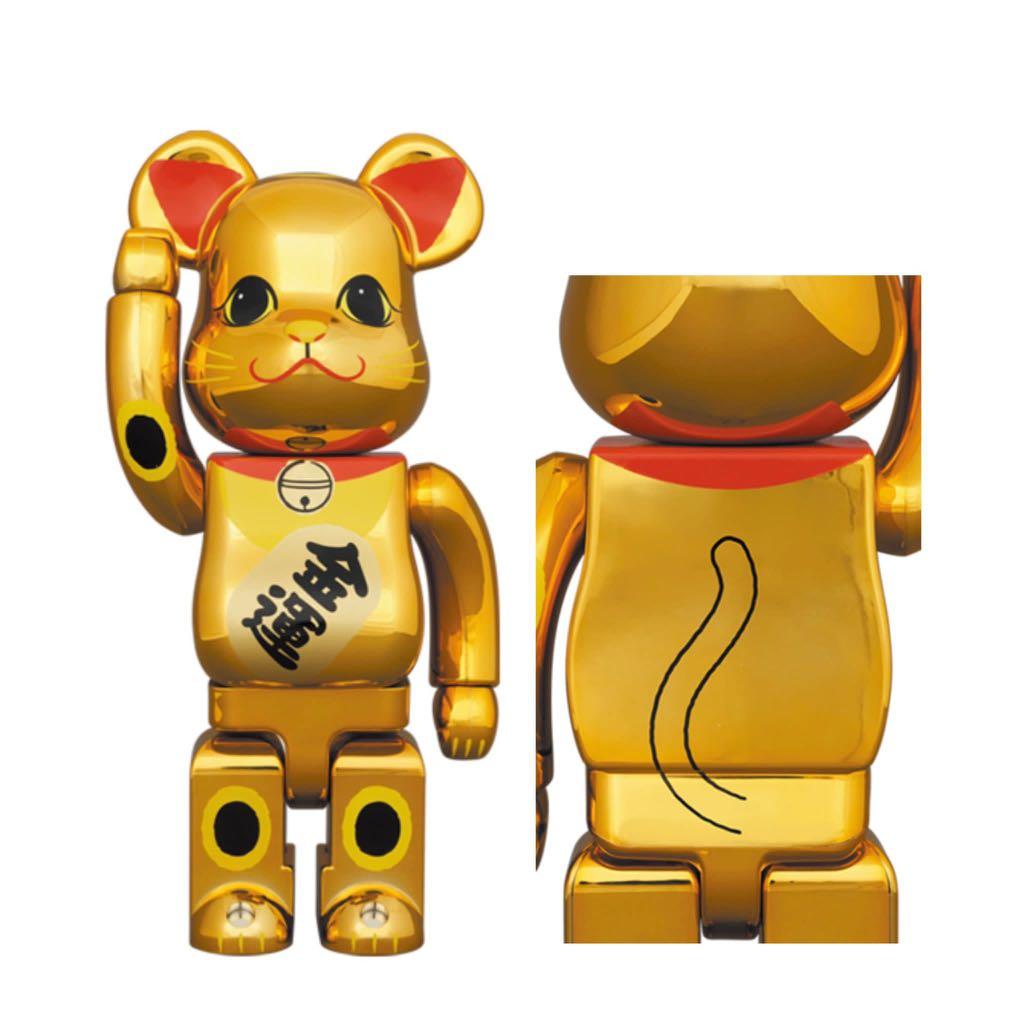 BE@RBRICK 招き猫 金運 金メッキ 参 100 & 400％