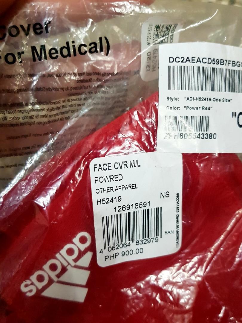 adidas Performance FACE CVR M/L3-PACK H52419 Red