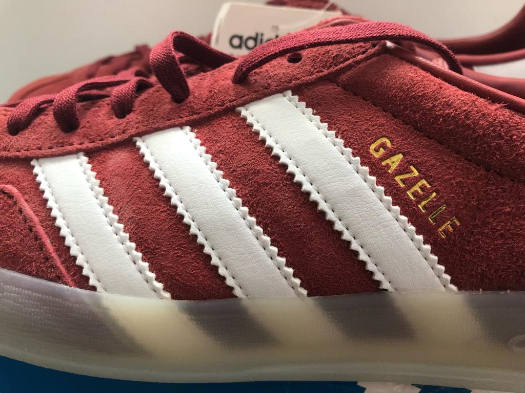 Adidas originals mens gazelle top indoor trainers nomad red/white