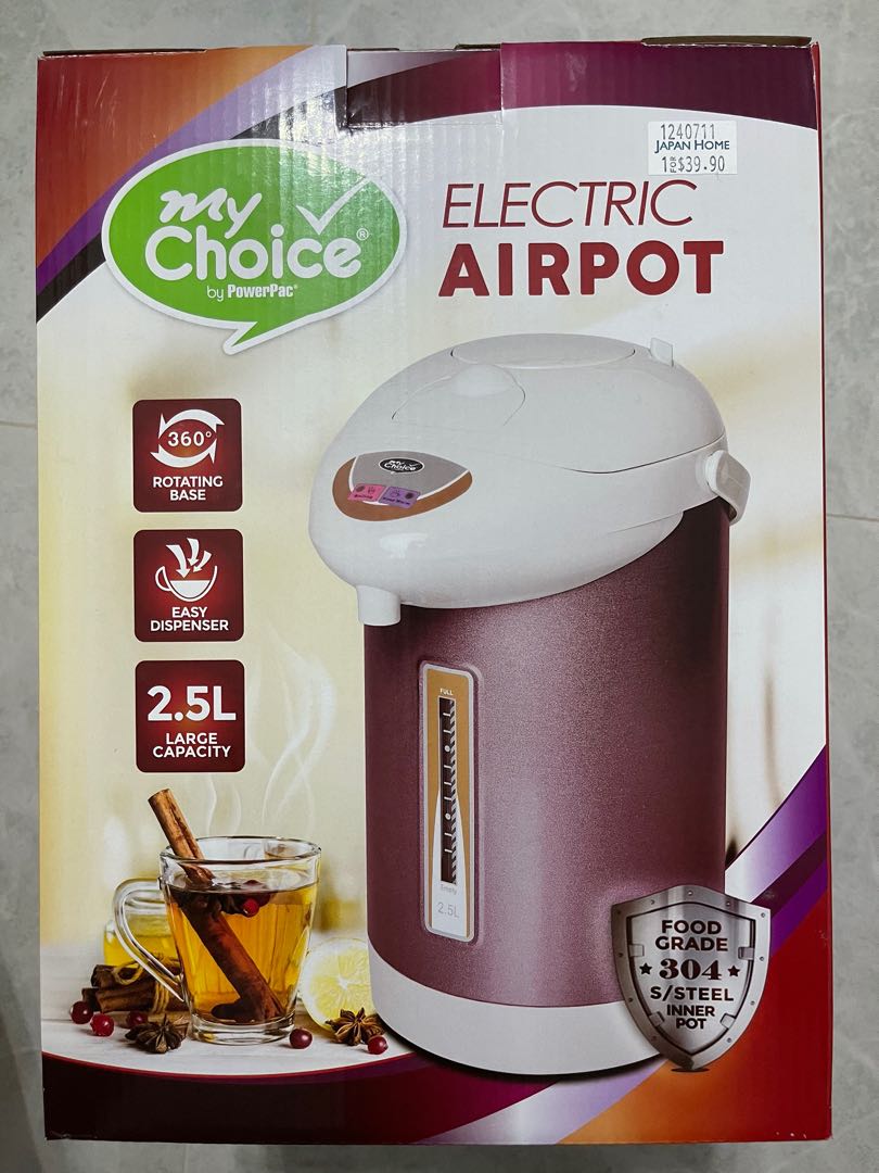 Airpot/electric airpot/powerpac/brand new/2.5L, TV & Home Appliances