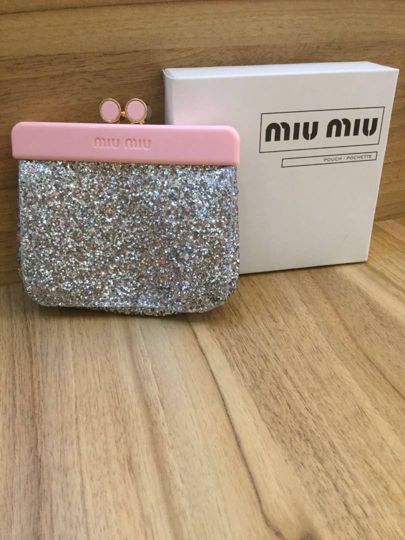 Auth Miu Miu Pouch Christmas gift Women s Fashion Bags Wallets Purses Pouches on Carousell
