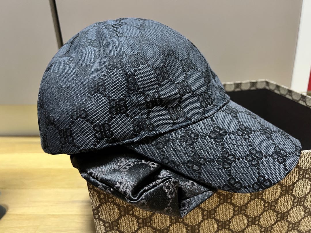 Balenciaga Gucci Hacker Project Cap L size Black, Men's Fashion