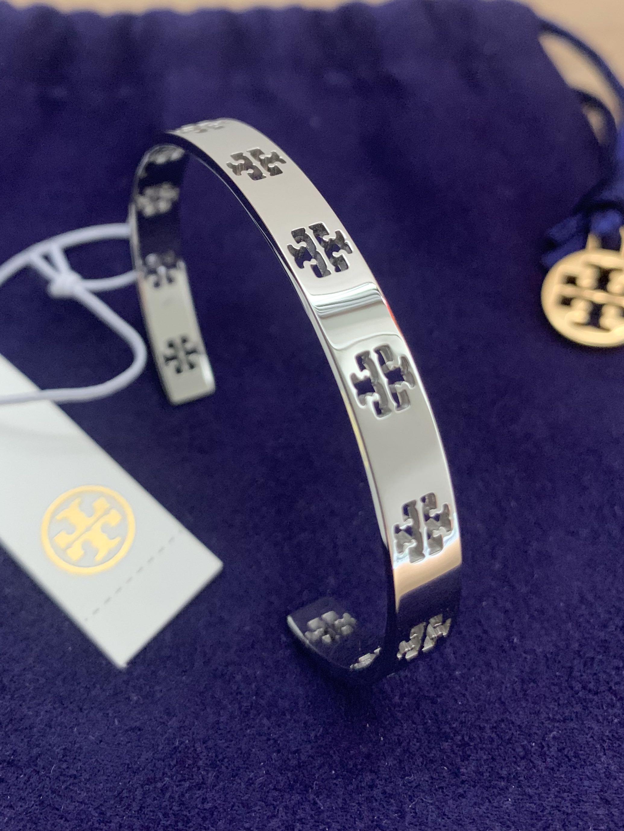 BN Tory Burch Pierced T cuff bangle, Women's Fashion, Jewelry & Organisers,  Bracelets on Carousell