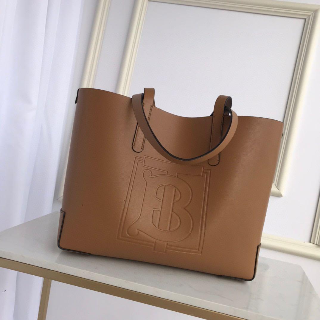 Burberry embossed monogram motif leather tote shop