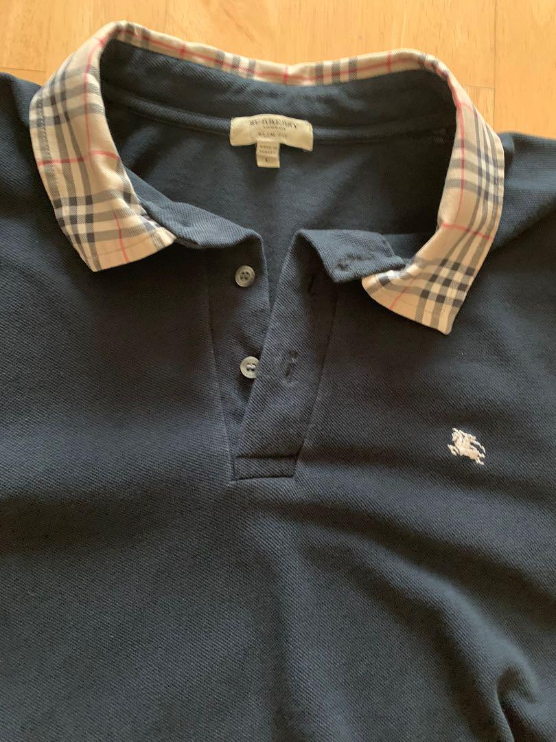 BURBERRY CHECKED COLLAR POLO SHIRTS, Men's Fashion, Tops & Sets, Tshirts &  Polo Shirts on Carousell