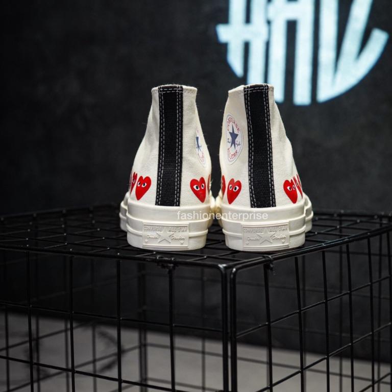 Comme des garcons play x converse discount chuck taylor multi heart 197s hi