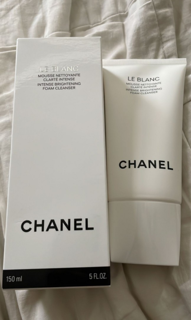 Chanel le blanc foam cleanser 150 ml  โฟมทำความสะอาดผวหนาเพอผวเปลงปลง สวางใสหลงใชหนาไมแหงจรา   Shopee Thailand