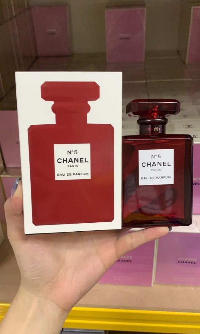 Chanel red perfume outlet bag