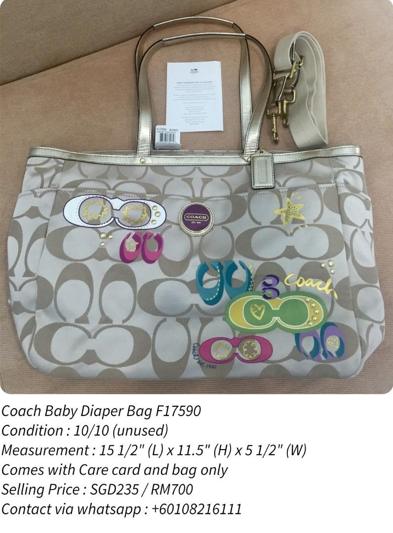 Coach poppy on sale diaper bag