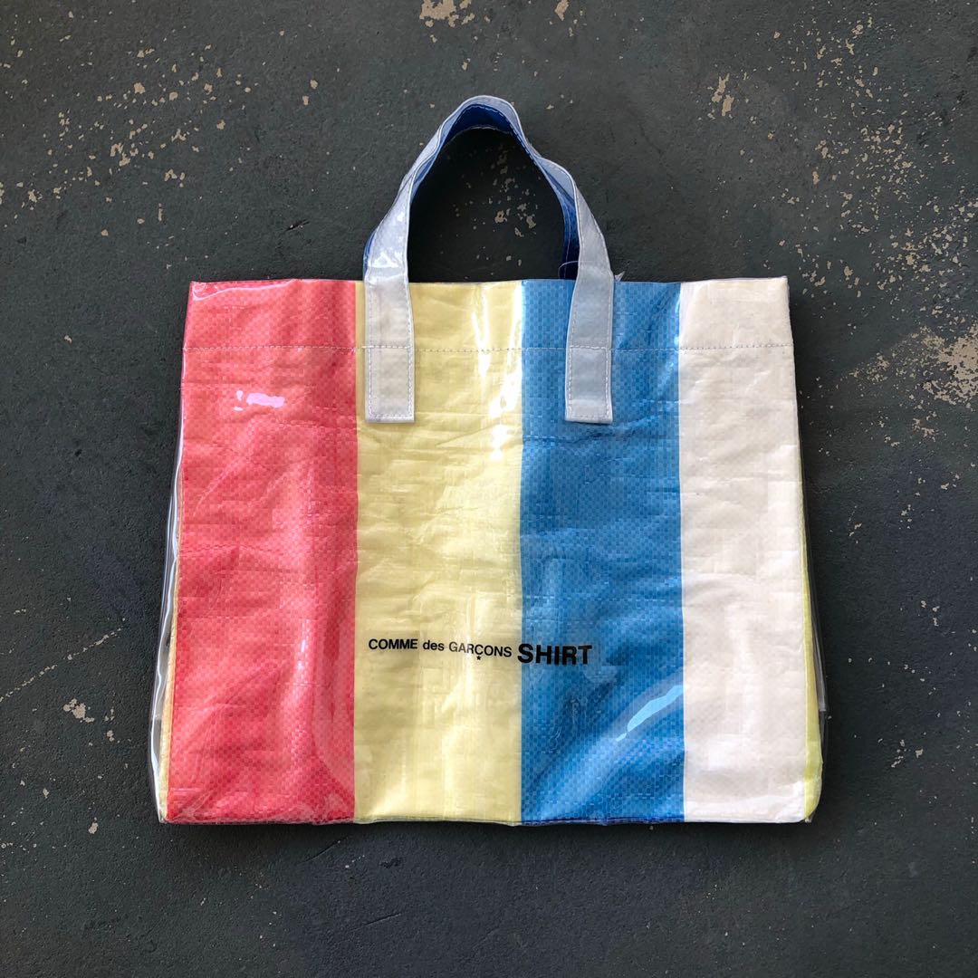 Comme des gar?ons shirt 2025 multicolor pvc picnic tote bag