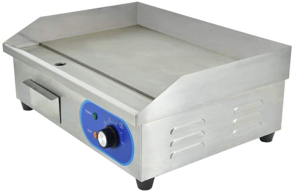 Electric flat store grill plate