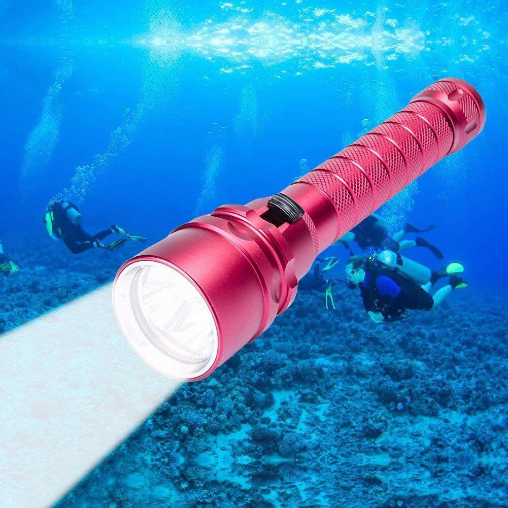 SEAC R5 LED Flashlight Underwater Scuba Diving Waterproof Dive Torch Lamp Light 