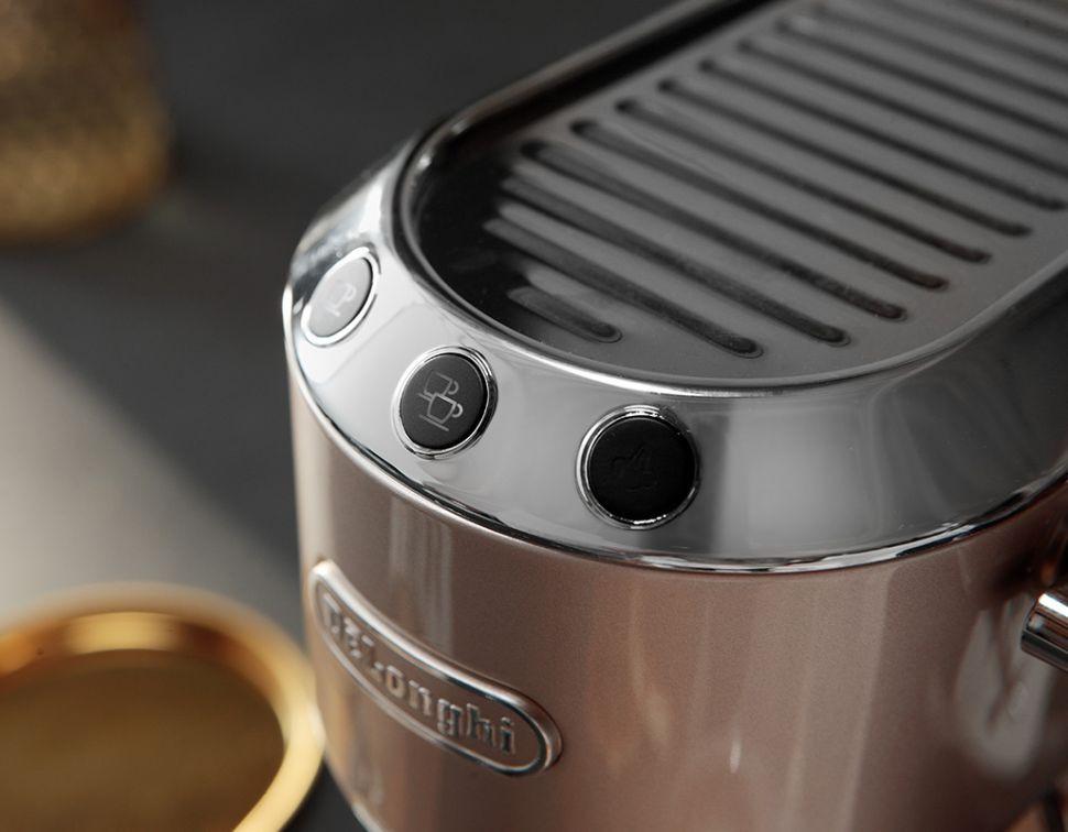 Dedica Metallics Champagne Beige Pump Espresso Coffee Machines, TV