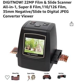  zonoz FS-5 Digital Film & Slide Scanner - Converts 35mm, 126,  110, Super 8 & 8mm Film Negatives & Slides to JPEG - Includes Large Bright  5-Inch LCD & Easy-Load Film