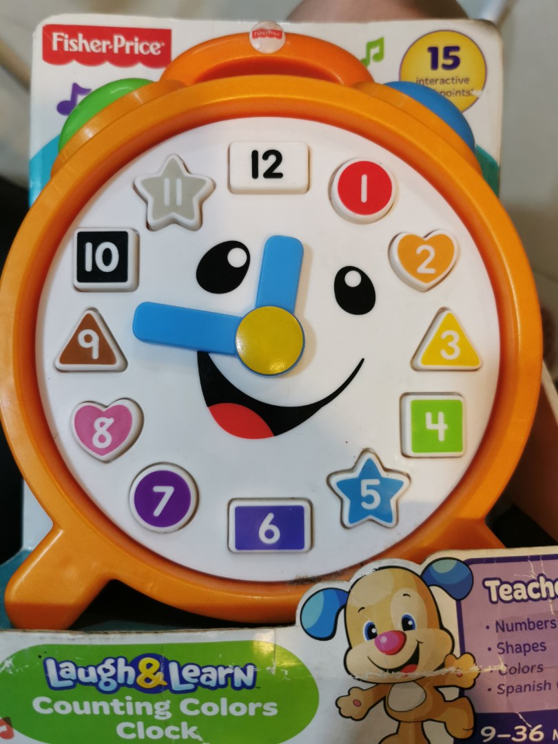 Fisher Price Laugh & Learn clock, Babies & Kids, Infant Playtime on  Carousell