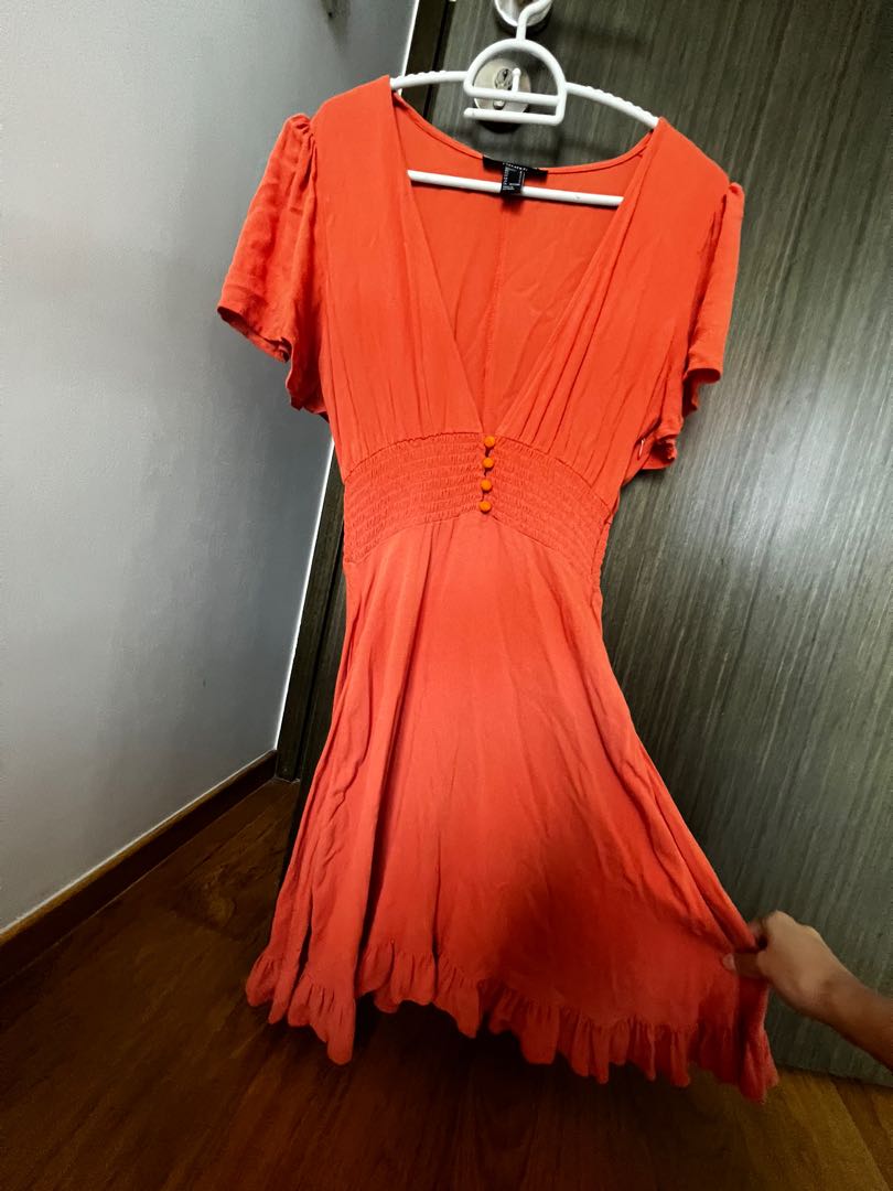 Forever 21 burnt outlet orange dress