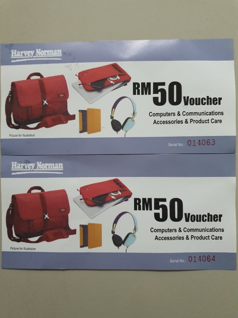 HARVEY NORMAN RM100 Discount Voucher, Tickets & Vouchers, Vouchers on