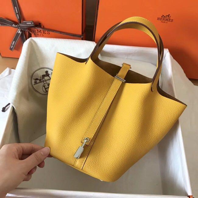 Hermes Picotin Yellow Bag