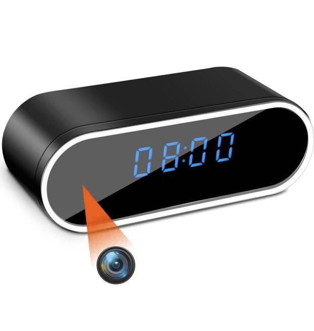 Alarm clock with spy camera on sale