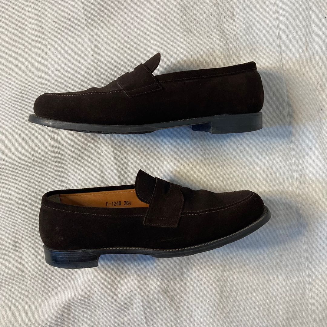 Hirokawa shoes co ltd. Scotch grain dark brown penny loafers. Goodyear ...