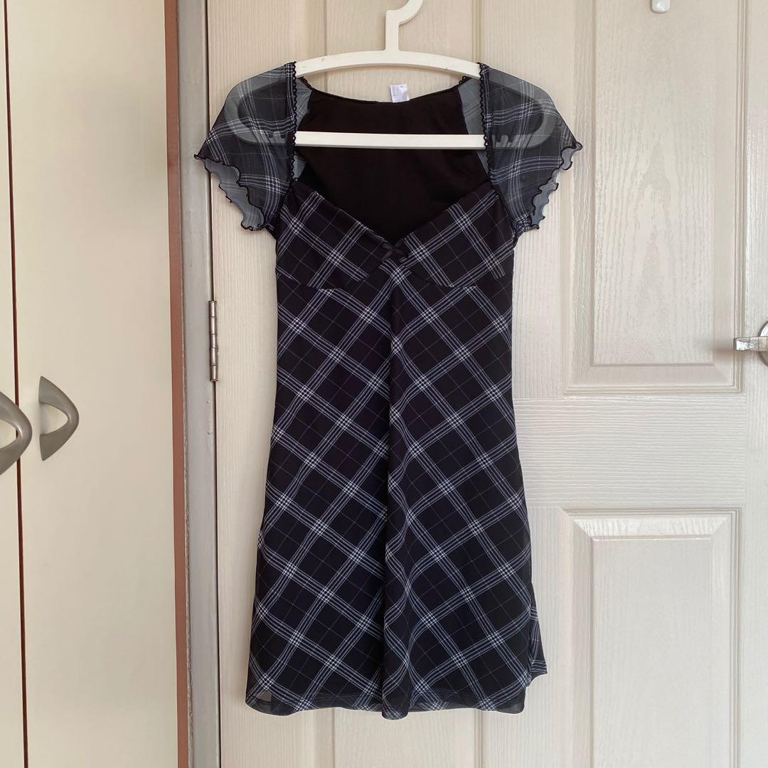 H&m plaid dress sale