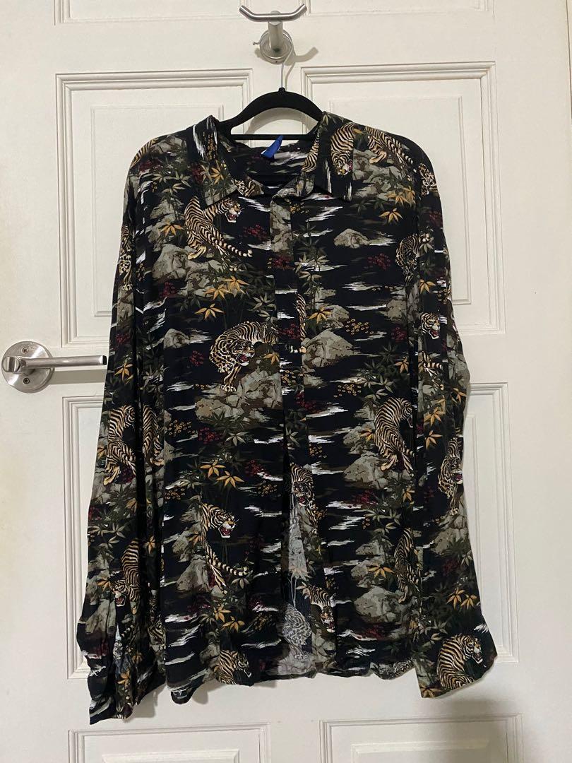 H&m tiger 2025 print shirt