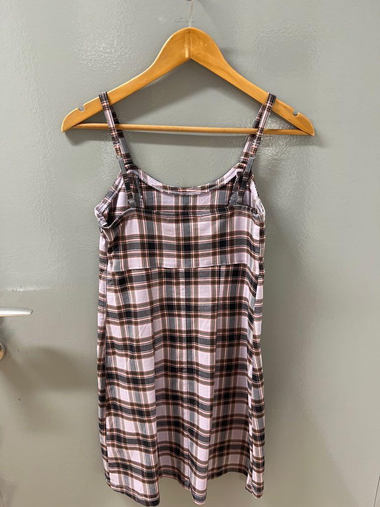 Hollister Purple Plaided Dress, Women's 