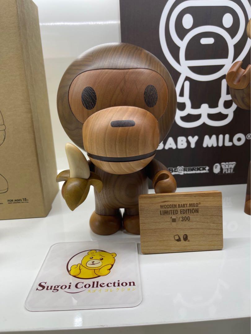 In Stock] Bape x ToyQube Wooden Baby Milo (Edition of 300
