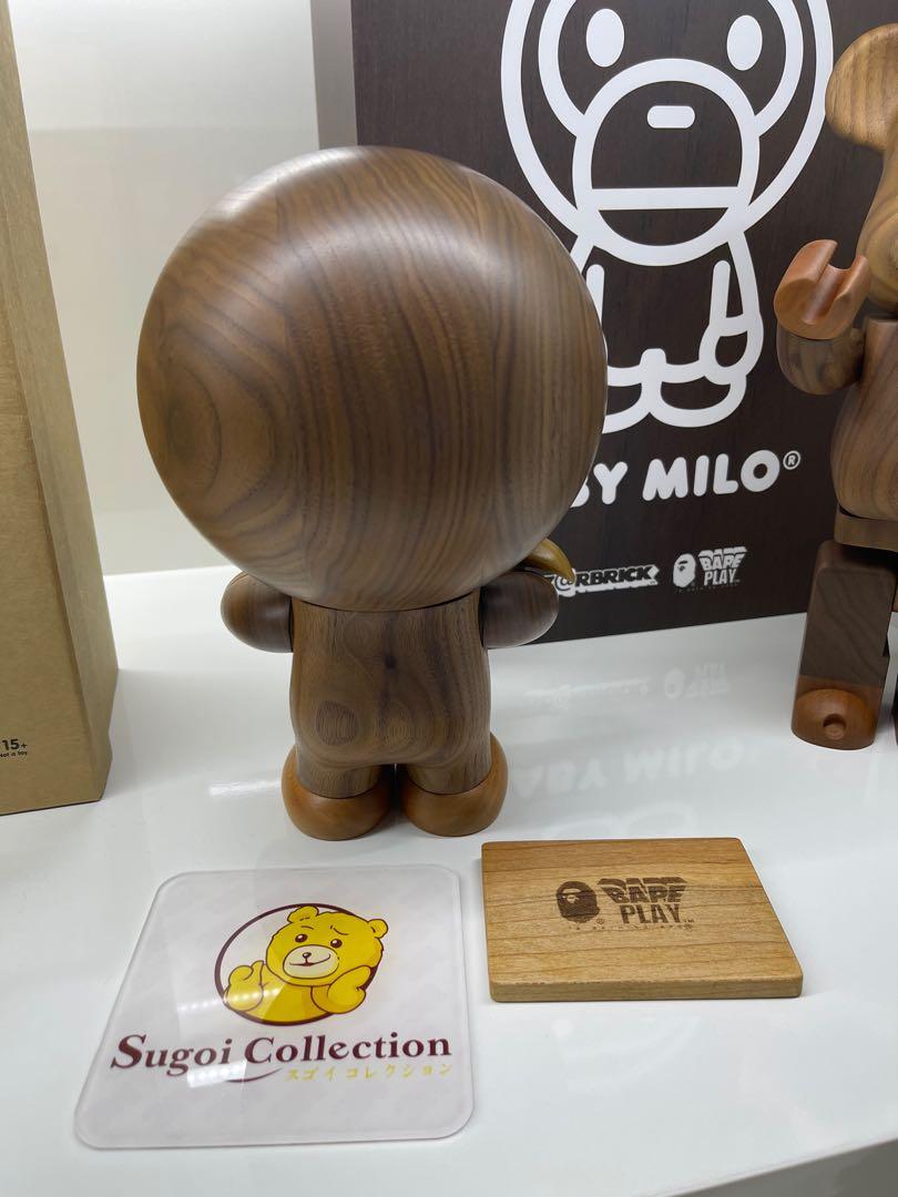 [In Stock] Bape x ToyQube Wooden Baby Milo (Edition of 300) Wood Karimoku