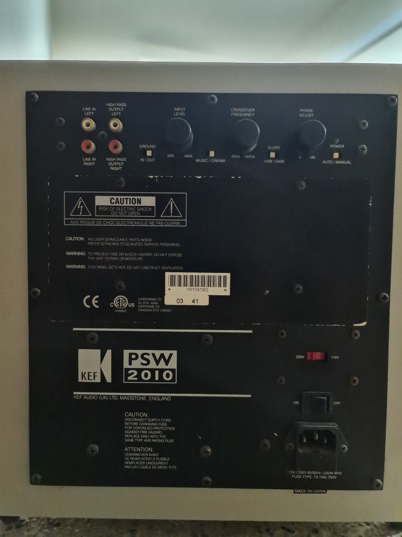 KEF Active Subwoofer Psw 2010, Audio, Soundbars, Speakers & Amplifiers