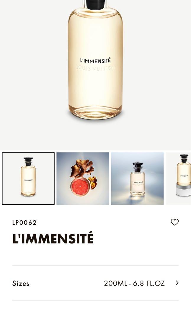 Louis Vuitton L'Immensite EDP, Beauty & Personal Care, Fragrance &  Deodorants on Carousell