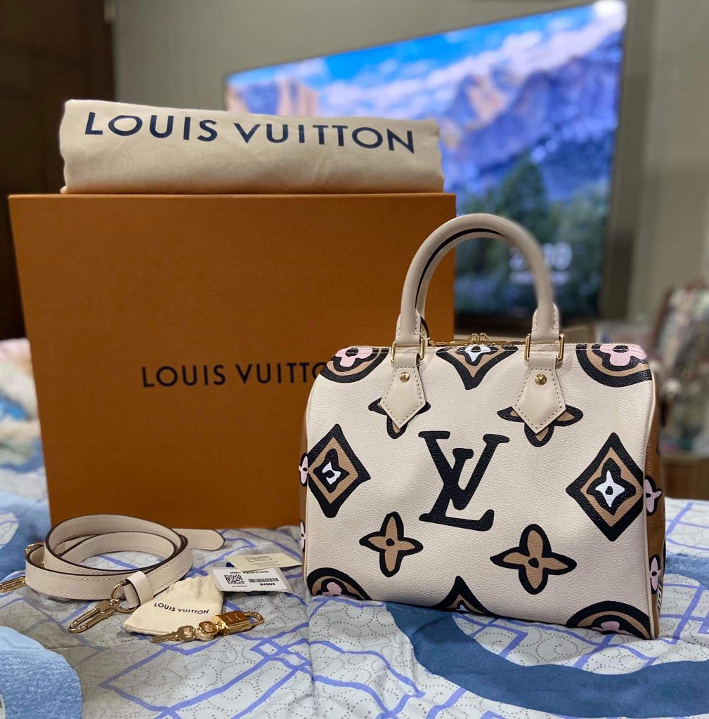 Louis Vuitton, Bags, Wild At Heart Louis Vuitton Speedy 25 Arizona Bag  Giant Flower Monogram Limited