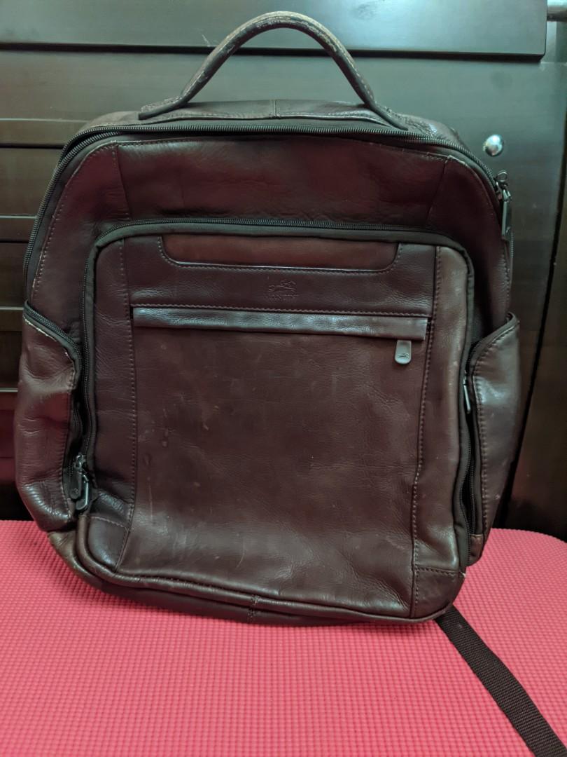 mancini leather backpack