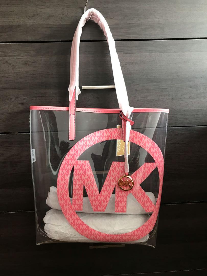 Michael kors transparent tote bag clearance