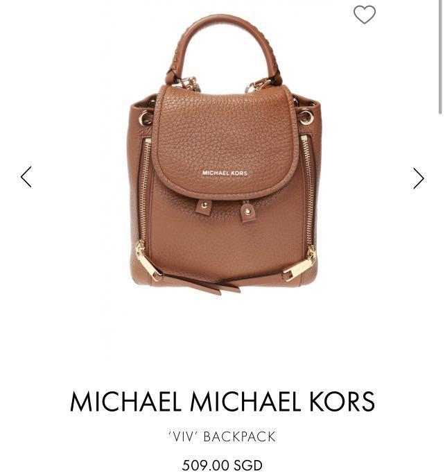 Shop Michael Kors VIV Plain Leather Street Style Elegant Style